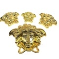 High-End Luxury Gold Brass Door Knockers with Medusa Design for Elegant Dinner Sets and Furniture Decor1