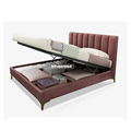 Foshan Factory Direct Pink Queen Size Muebles Muebles de muebles Velvet Bed con almacenamiento para el apartamento para el hogar del hotel