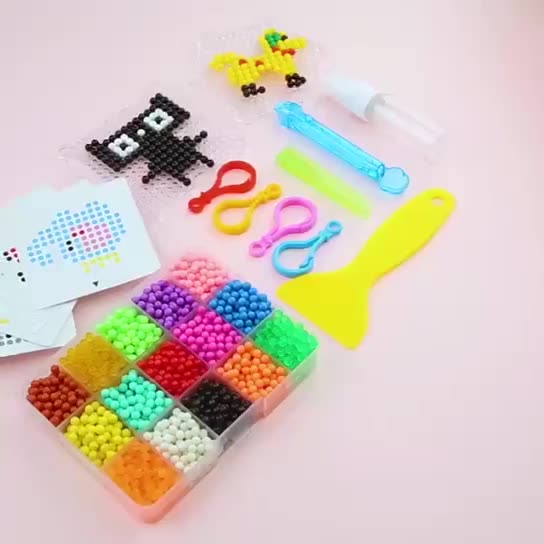 Educational Diy Magic Water Square Fun Craft Art Crafts Toys Fuse Beads Square Nail Board Perler Beads Hama Fuse Beads1