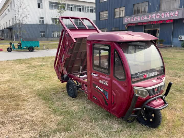 Triciclo eléctrico de semi-cabina