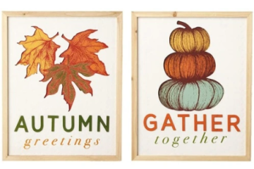 Autumn Sign Pumpkin Maple Leaf Wall Signs leder den nya trenden med Autumn Home Decoration