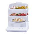 Electric Food Steamers: 3 Layer Plastic Steam Cooker Machine1