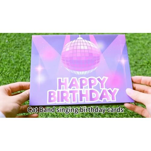 Video di biglietti d'auguri con suoni e luci 3D con palla da discoteca