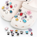 Custom Eco-friendly PVC Buttons with Rhinestones and Numbers/Letters for Clog Shoes1