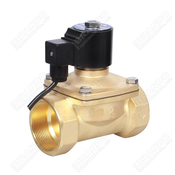 2'' Water Fountain Brass Solenoid Valve Underwater Waterproof IP68 2