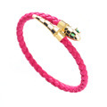 2025 Luxury Leather Bracelets with Stainless Steel PVD Plated Gold and Silver Charms for Men and Women1