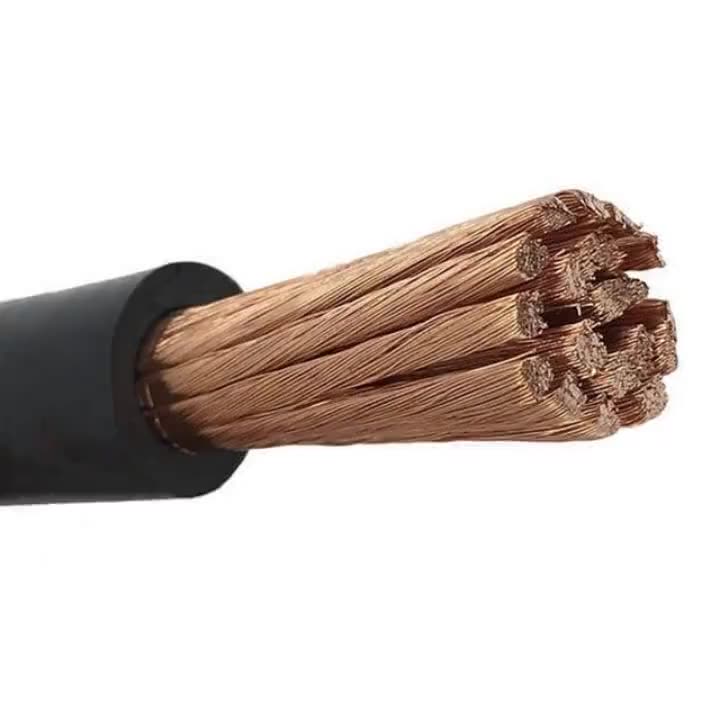 Cable de soldadura eléctrica de núcleo de cobre único flexible aislada y chaqueta1