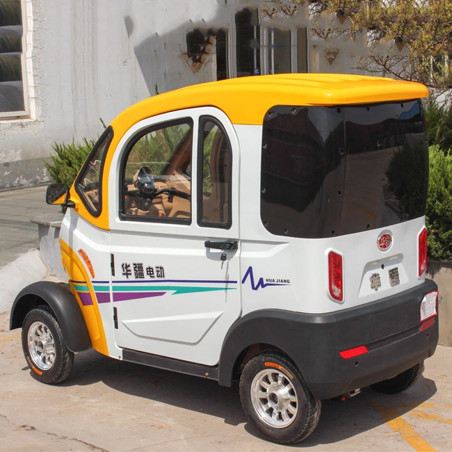 Light Yellow Huajiang Four-Wheel Electric Car