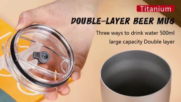 Double-layer beer mug