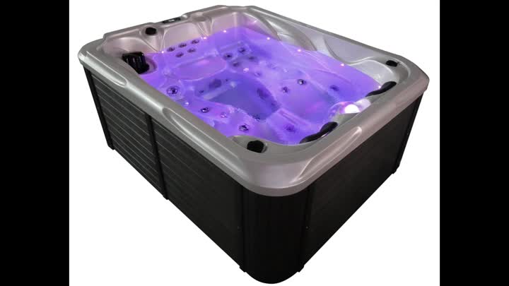 Pequena banheira de hidromassagem de spa ao ar livre com LED-HL2803