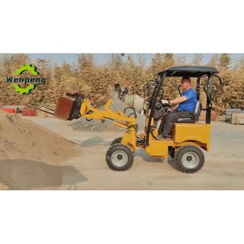 Small electric wheel loader with forks