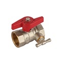 Butterfly Handle Female Thread Brass Ball Valve 1/2"-11