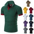 Button Polo Shirt Short Sleeve 100 Βαμβάκι Sports Club πουκάμισα για τους άνδρες γκολφ T Shirts1