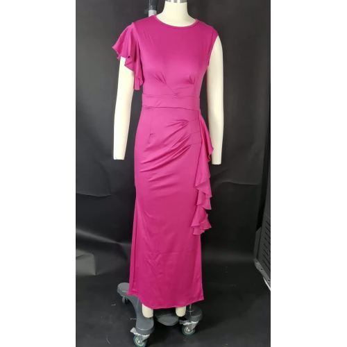 Zarif Banliyö Elbisesi, Ziyafet Gece Elbisesi, Fırfırlı Deniz Kızı Uzun Elbise