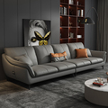 Italia Minimalis Leather Art Sofa Designer Sederhana Ruang Tamu Modern Lurus Sofa Kulit 2023 New1