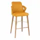Ιταλική ελαφριά πολυτελή κίτρινη καρέκλα μπαρ