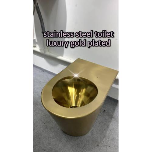 gouden roestvrijstalen toilet