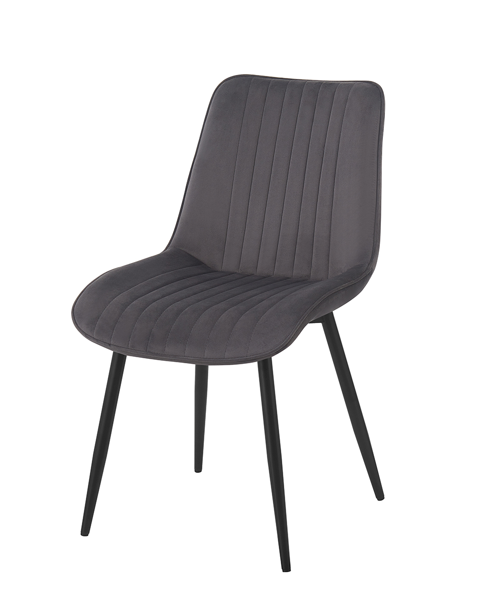 BR-24A15 elegante cadeira de jantar de veludo moderno com pernas black metal elegantes
