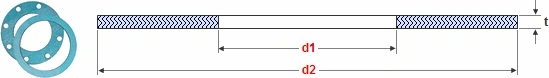 Nicht-metallische Flachdichtung ASME B16.21 PTFE/EPTFE Dichtung