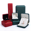 Hanhong hochwertige Luxus -PU -Leder -Velvet -Schmuckschachtel Custom Armband Ohrring Box Anhänger Juwelier Verpackung Box1