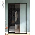Narrow Frame Sliding Glass Door for Bedroom Interior with Hidden Track1