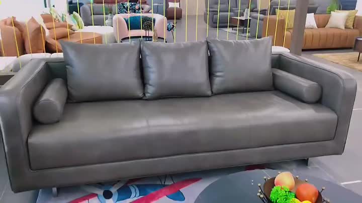 Genuine leather sofa for living room
