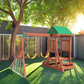 Wooden Swing Set: Slide, Swing, and Jungle Gym for Kids' Outdoor Play1