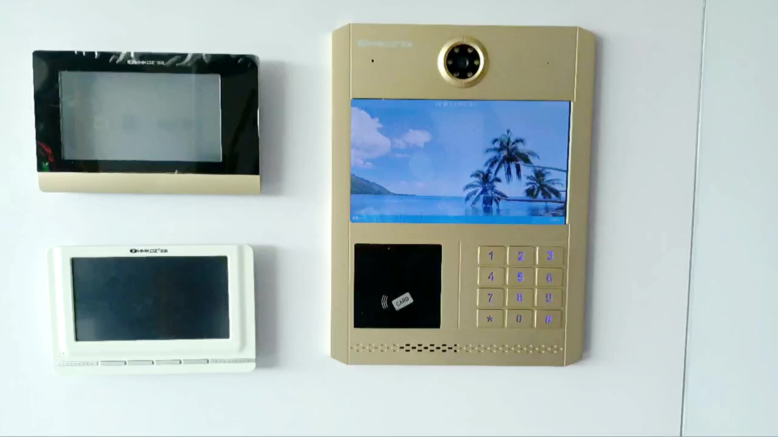 Diseño moderno de 10.1 pulgadas Botón físico Botón de desbloqueo Sistema de video Intercomitorio Video Cámara Puerta Phone1