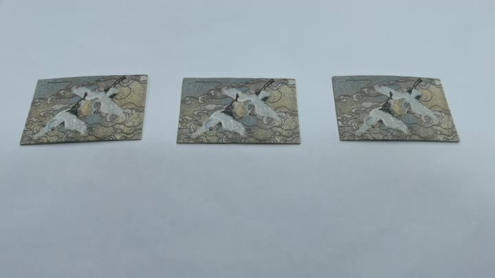 starověký styl digitální tkaný štítek