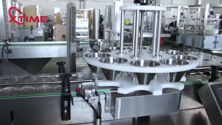 Particle filling sealing capping labeling line