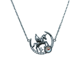 Valentine's Day Gift: S925 Pure Silver Unicorn Glass Stone Necklace1