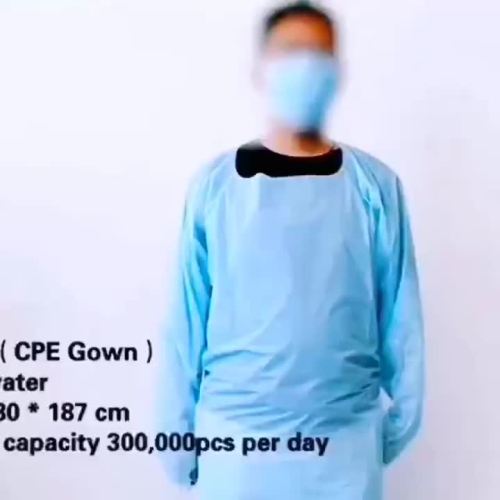 CPE Disposable isolation gown.mp4