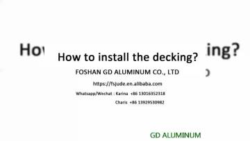 GD Aluminum decking Fire Proof Class A2 S1 interlocking outdoor deck tiles1