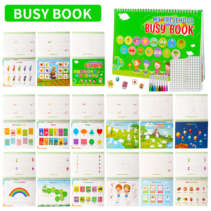 Education of busy books for children