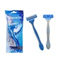 3 Blades D316L Stainless Steel Shaving Razor with Rubber Handle1