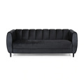 Modern Dark Brown Velvet 3-Seater Sofa for Living Room1