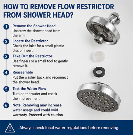 How to Remove Flow Restrictor From Shower Head?