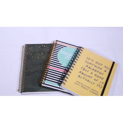 promotional customized printed spiral binding hard cover cook book1