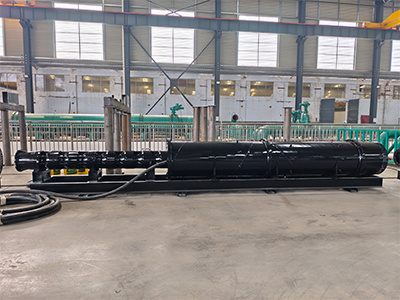 550QJ370-310-560kW پمپ شفت بلند افقی شناور با آستین خنک کننده برای پروژه آبگیری مخزن بزرگ در آسیای جنوب شرقی