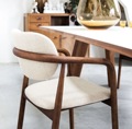 Prix ​​d&#39;usine Café de meubles commerciaux en bois et corde pour restaurants à la main chaises de cuisine 1