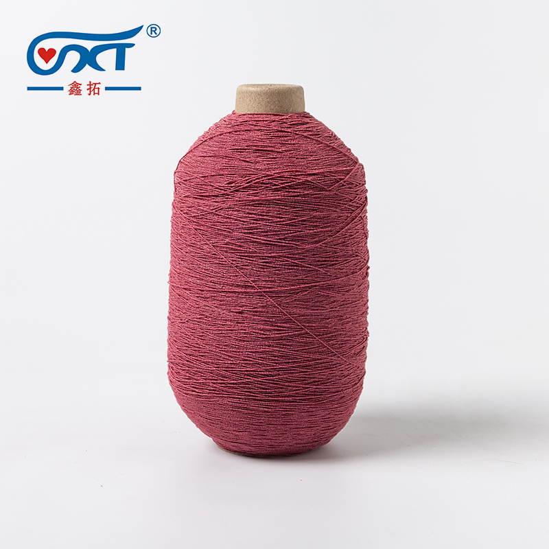 Custom color High Elastic Fancy Lycra Rubber Polyester Yarn For Gloves