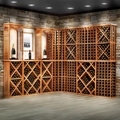 Wholesale Factory Standing Wooden Wine Cellar Rack - 5 Column Wall-Mounted Wine Storage Shelf Kit1