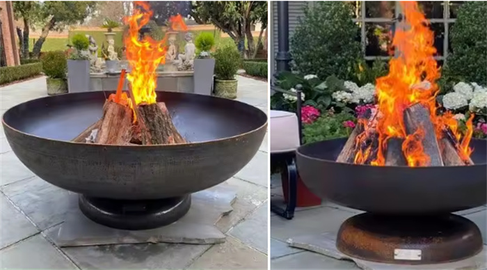 white fire pit