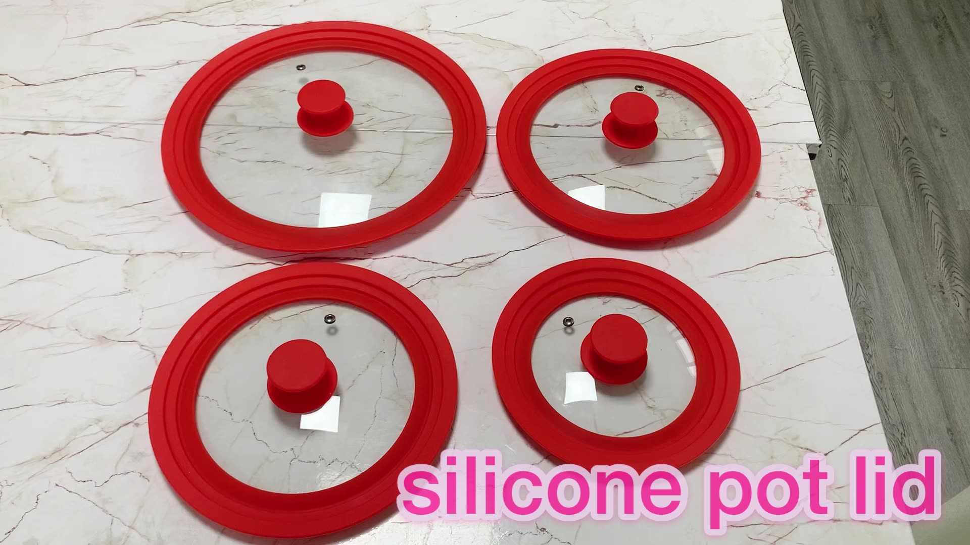 Hoz Cucina da 10,6 pollici Coperchio di coperchio in vetro in silicone universale per pentole e padelle, vetro temperato e cibo in silicone in silicone RIM1