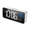 Unique LED Temperature Mirror Clock: An All-in-One Table Clock, Night Light, and Adjustable Volume Device for Children1