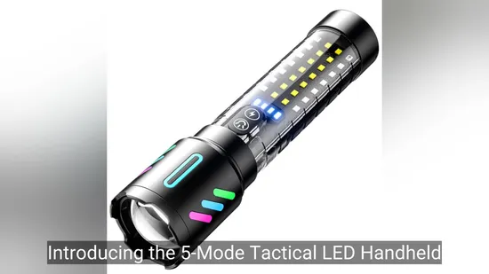 Linterna portátil LED táctica de 5 modos con enfoque ajustable1