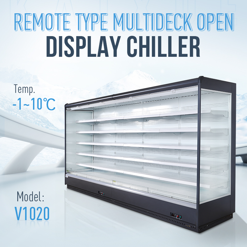 multi-deck display open cooler