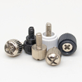 Knurled Thumb Screw for PC Computer Case Cover: Carbon Steel Plastic Head 6#321