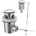 Modern Chrome Toilet Sink Drain Filter Strainer with Rod Lever Push Pop Up Mechanism1