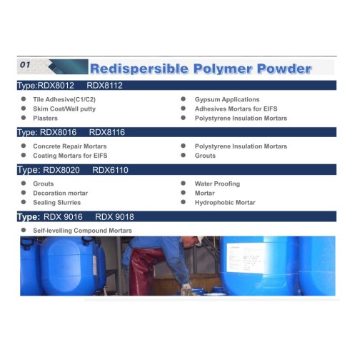 Redispersible polymer powder different types in our company